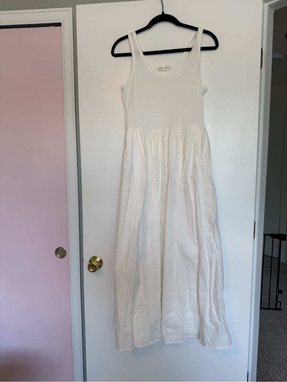 Mustard Seed White Sleeveless Maxi Dress